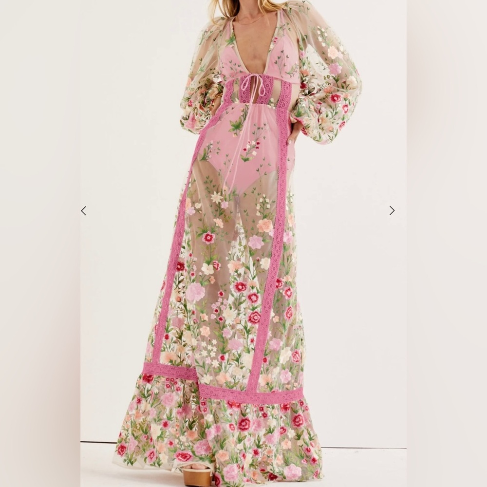 For Love and Lemons Luna Maxi Dress